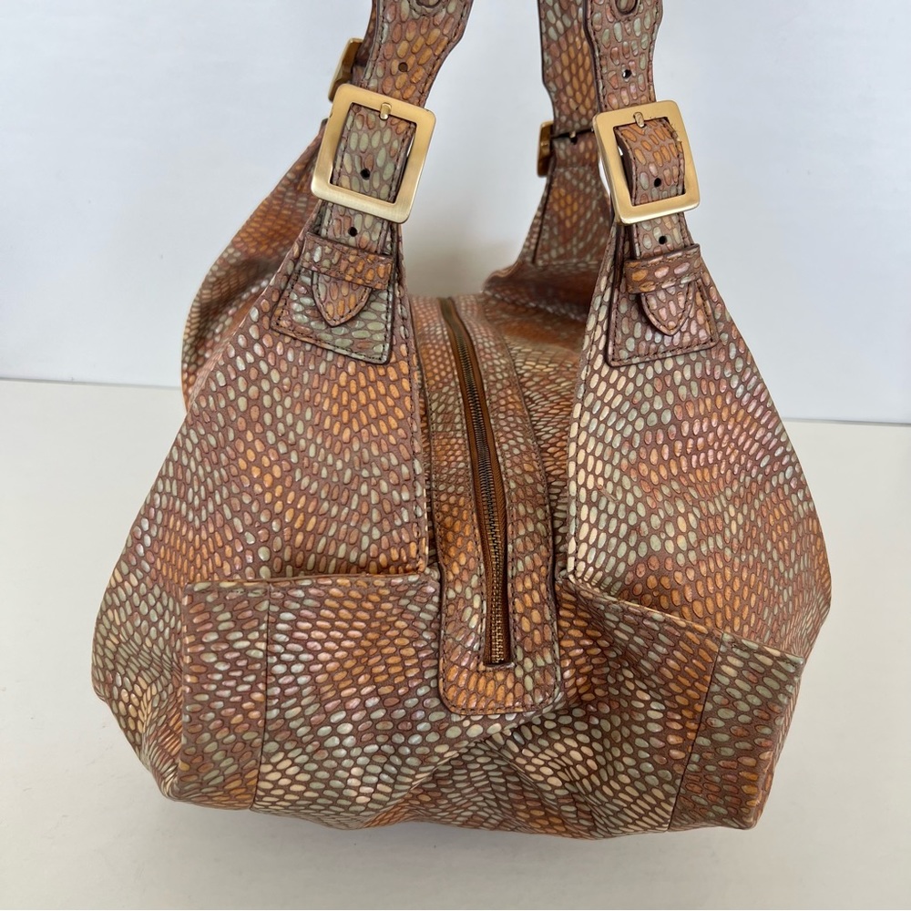 SONDRA ROBERTS Multicolor Python Print Leather Do… - image 7